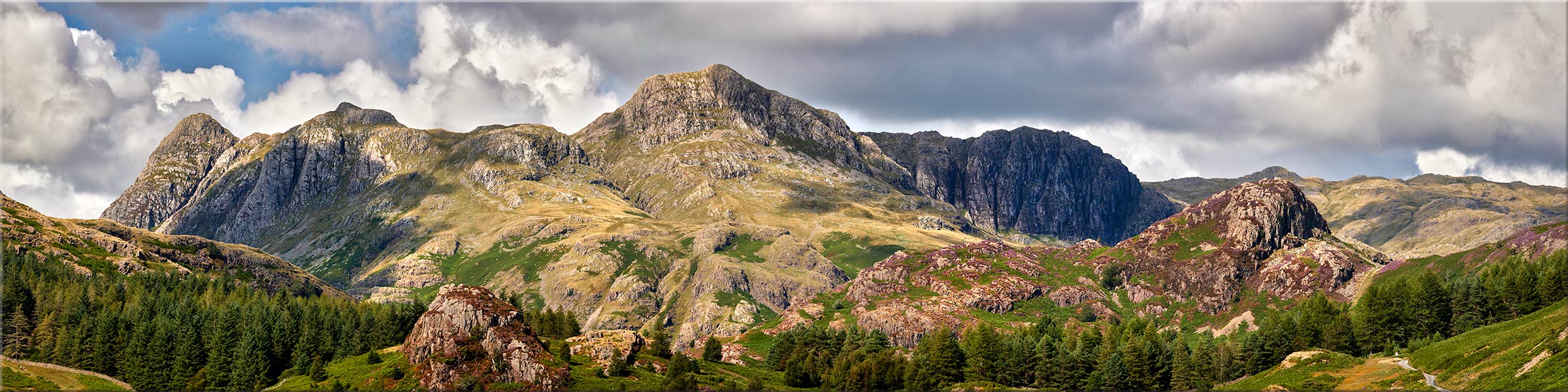 Langdale Pikes and Pavey Ark Panorama - Canvas