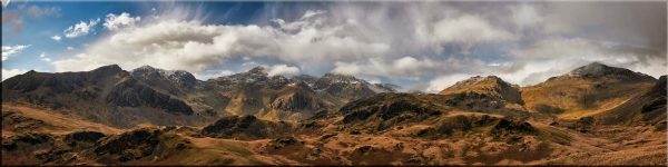 Scafell Mountains from Hardknott - Canvas Print