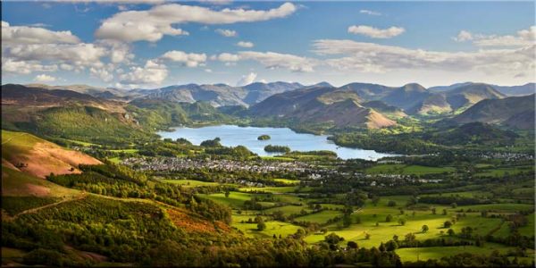 Colours of Spring Around Derwent Water - Canvas Print