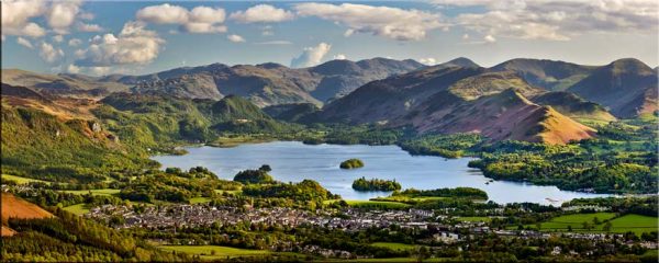 Spring Sunshine on Keswick and Derwent Water - Canvas