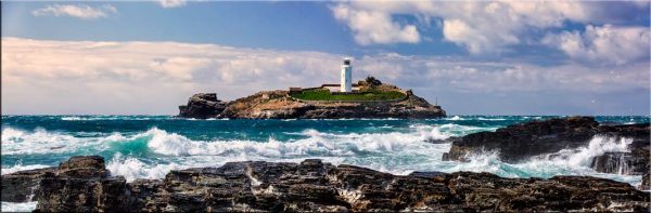Godrevy Lighthouse Panorama - Canvas