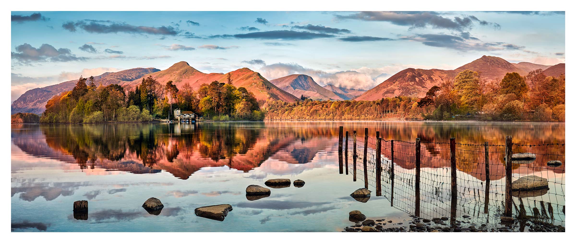 Derwent Water Red Mountains - Print