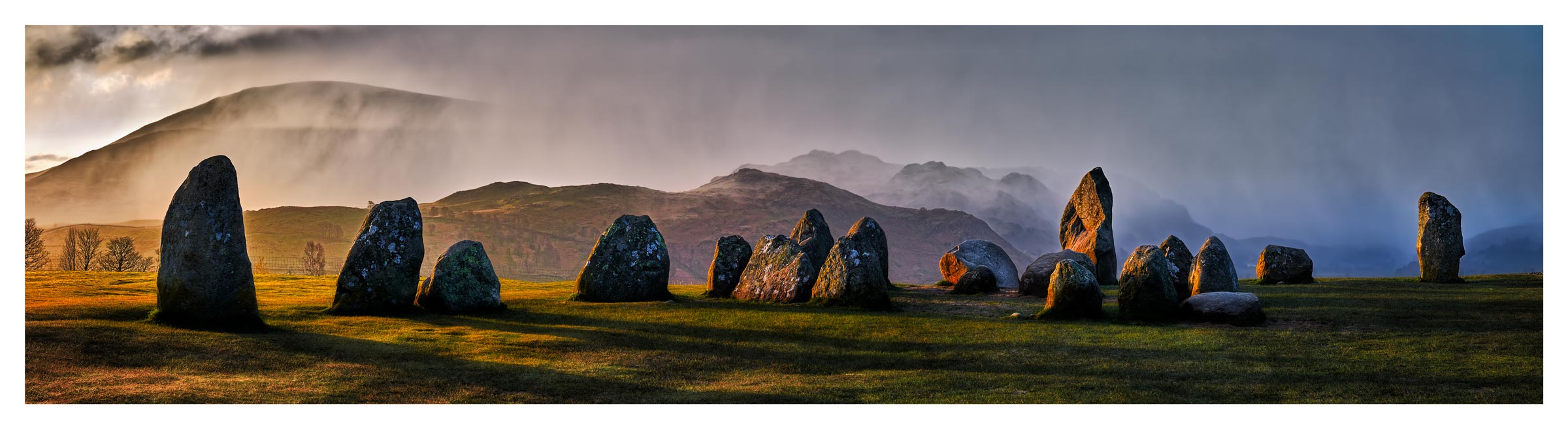 Sunlight and Showers at Castlerigg - Print