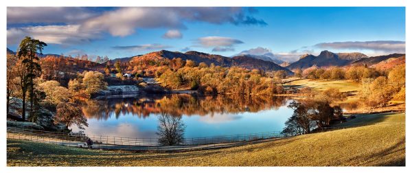 Frosty Autumn Morning Loughrigg Tarn Glossy Print