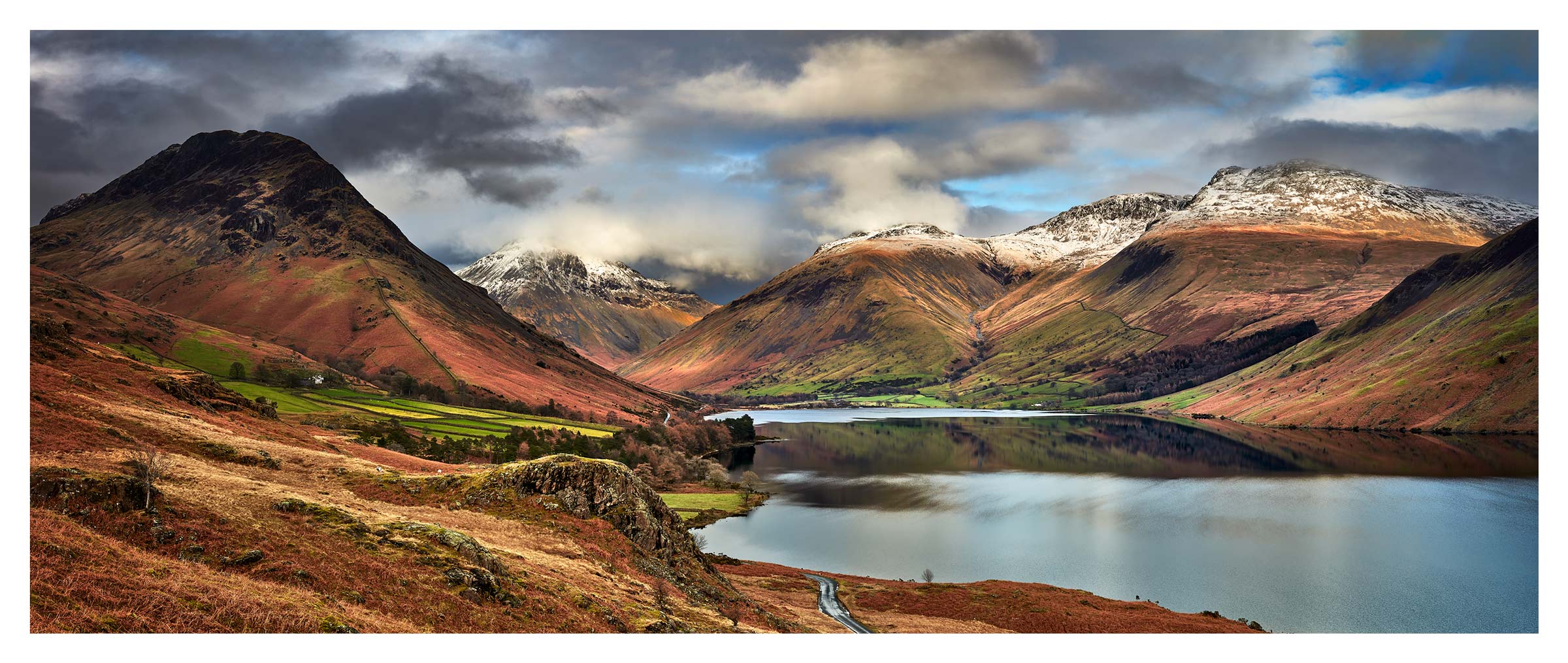 Snow on Mountains at Wastwater - Print