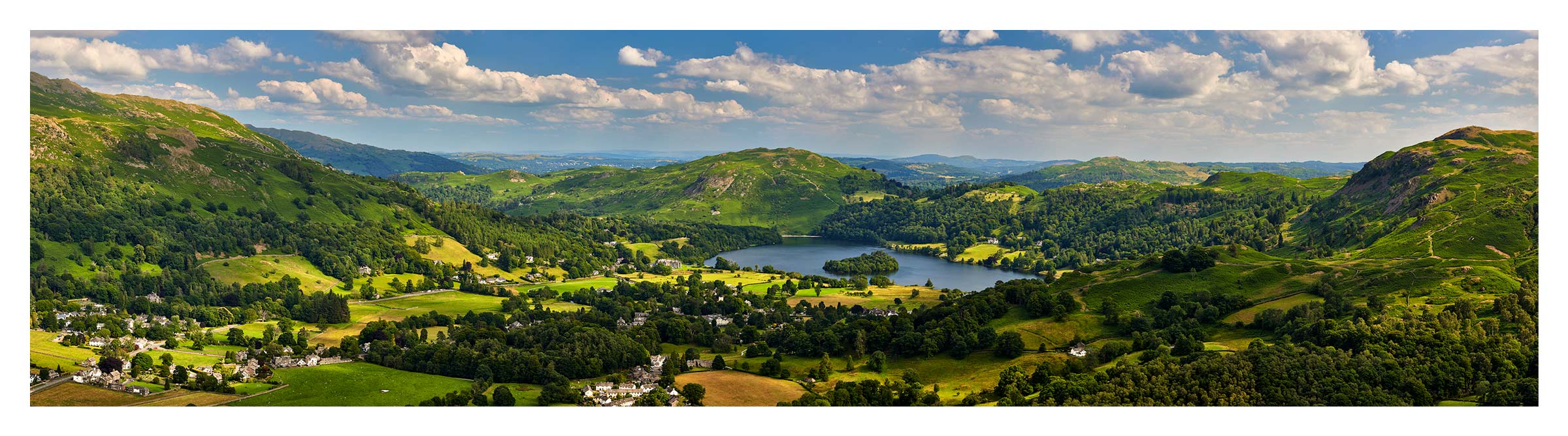 Grasmere Valley Summer Panorama - Print