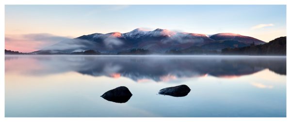 New Day Dawns Over Derwent Water Glossy Print