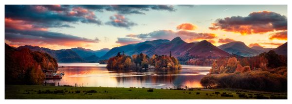 Derwent Water at Dusk Glossy Print
