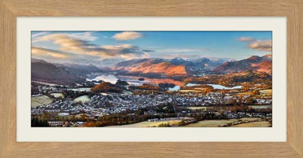 Keswick in the Morning Sunshine framed print with Mount