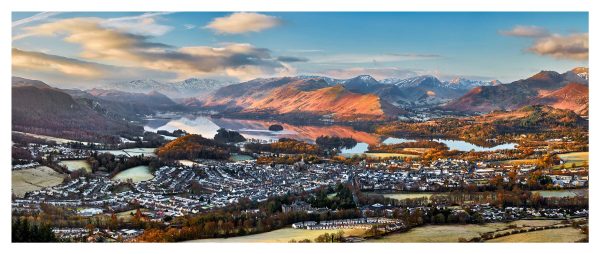 Keswick in the Morning Sunshine Glossy Print