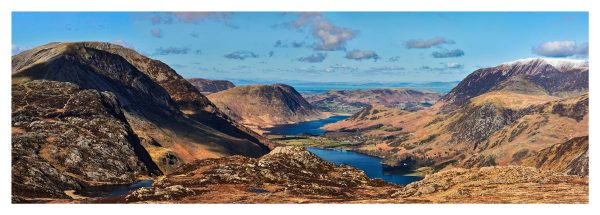 The Big Buttermere Valley Panorama Glossy Print