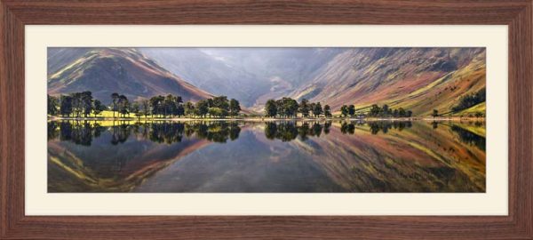 Buttermere Summer Reflections framed print with Mount