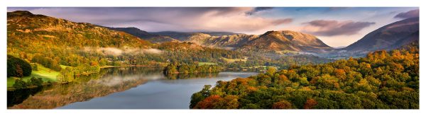 Grasmere Autumn Morning Panorama - Glossy Print