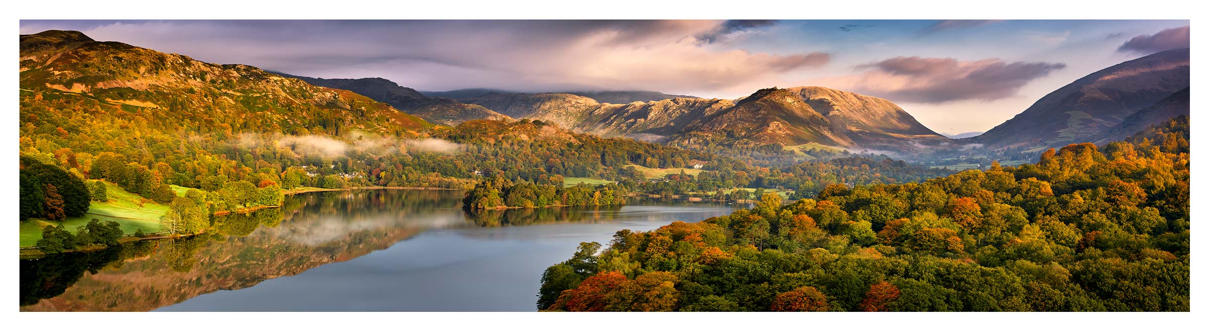 Grasmere Autumn Morning Panorama - Print