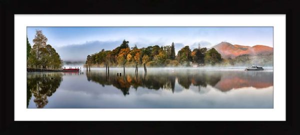 Derwent Isle Dawn Mists framed print with mount
