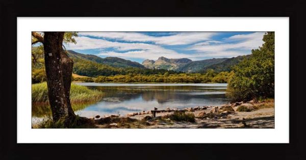 Elterwater Summer Afternoon framed print with Mount