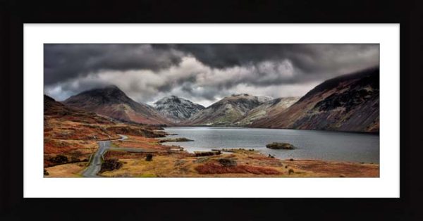 Wastwater Winter Mountains framed print with Mount