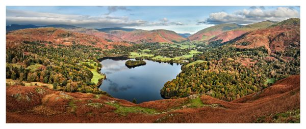 Autumn Over Becalmed Grasmere Glossy Print