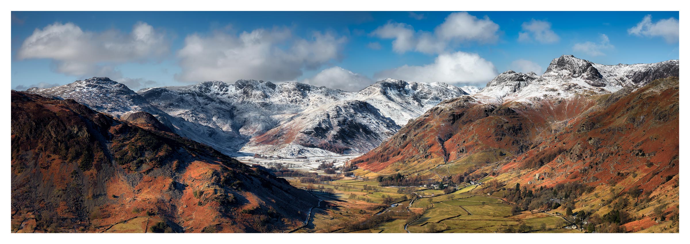 Great Langdale Valley in Winter - Print
