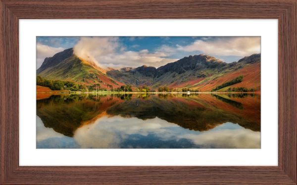 Buttermere Evening Light framed print with mount