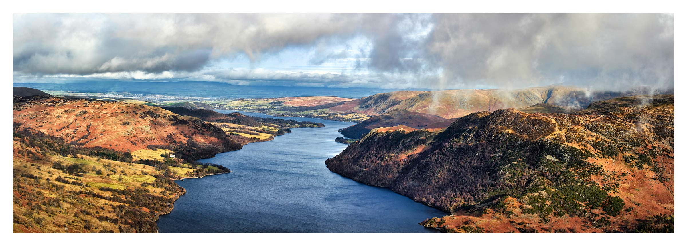 Golden Sunlight Ullswater Fells - Print