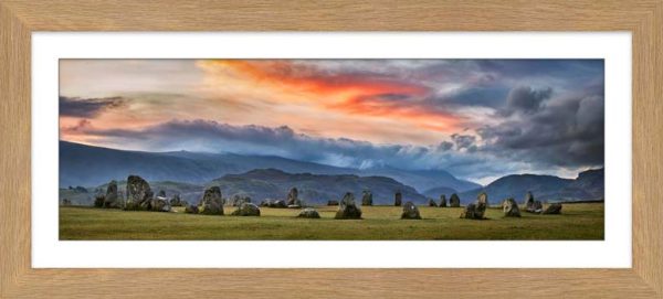 Epic Skies Over Castlerigg framed print with Mount