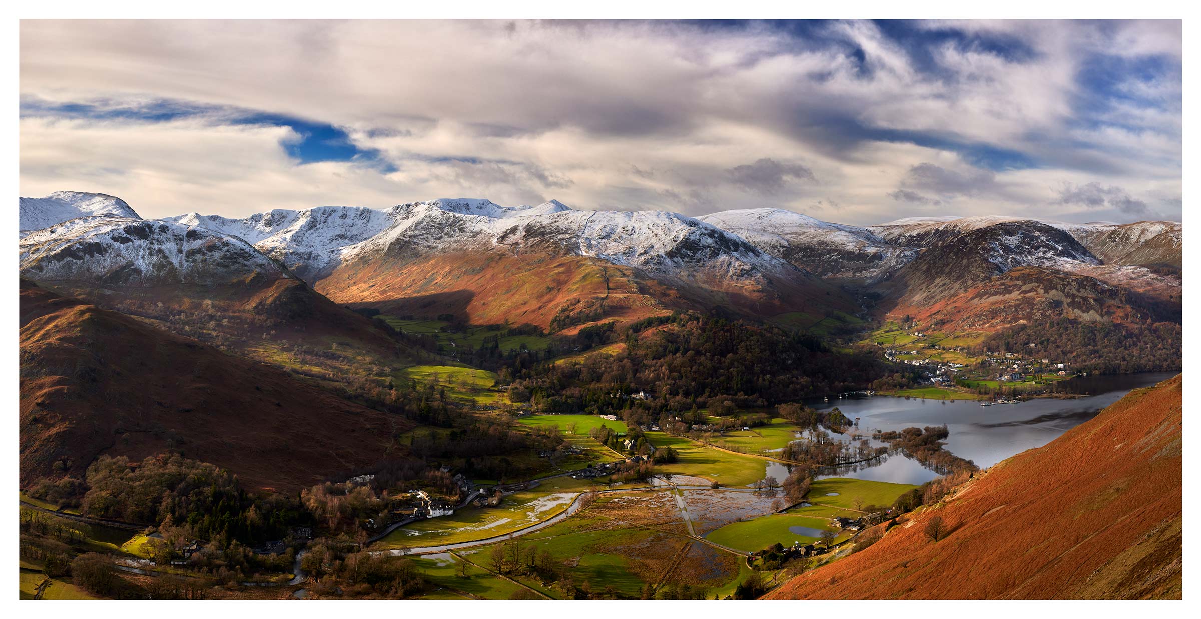 Patterdale and Glenridding in Winter - Print