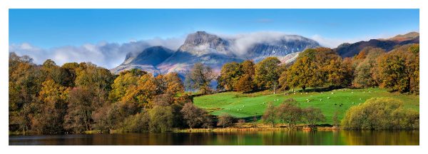 Golden Autumn Loughrigg Tarn Glossy Print