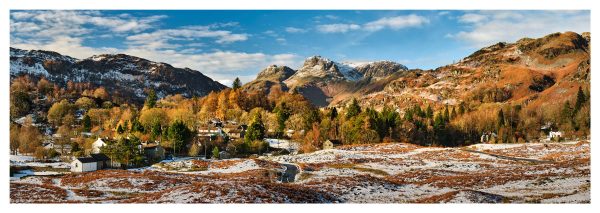 Elterwater Village in Winter - Print