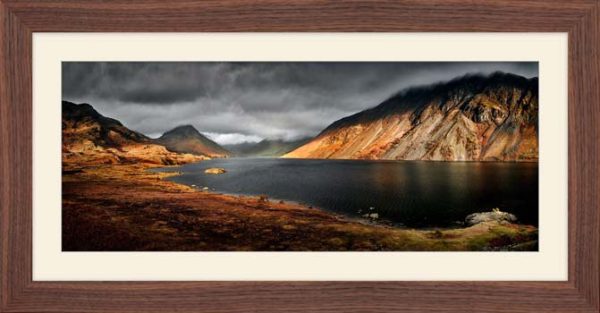 Sunlight on Wastwater framed print with Mount
