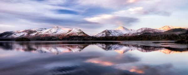Colours of Dawn at Derwent Water Glossy Print