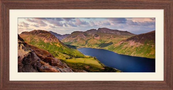 Yewbarrow and Scafell framed print with Mount