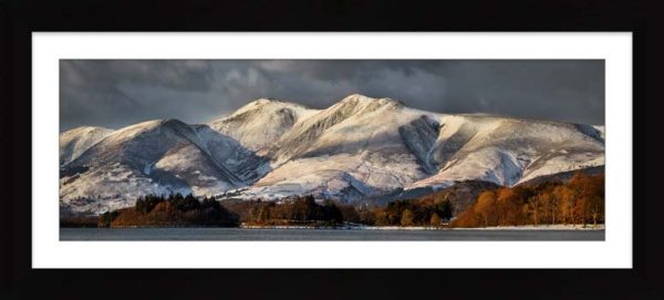 Skiddaw Winter Panorama framed print with Mount