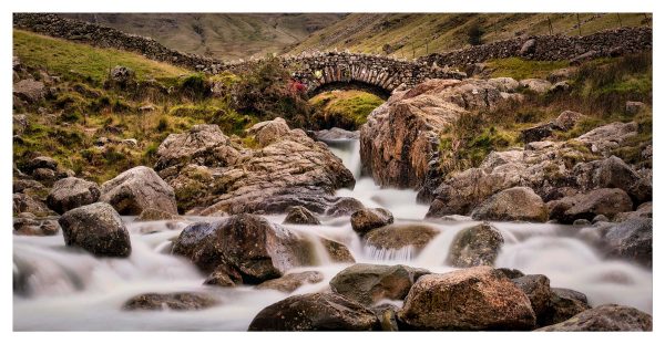 Stockley Bridge Water and Rocks Glossy Print