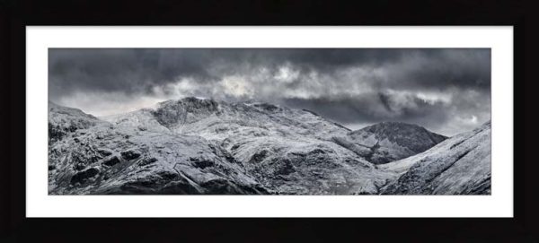 Great End in Winter framed print with Mount