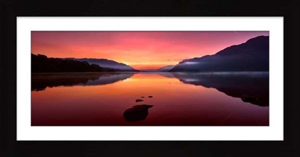 Ullswater Golden Sunrise framed print with Mount