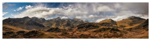 Scafell Mountains from Hardknott - Glossy Print