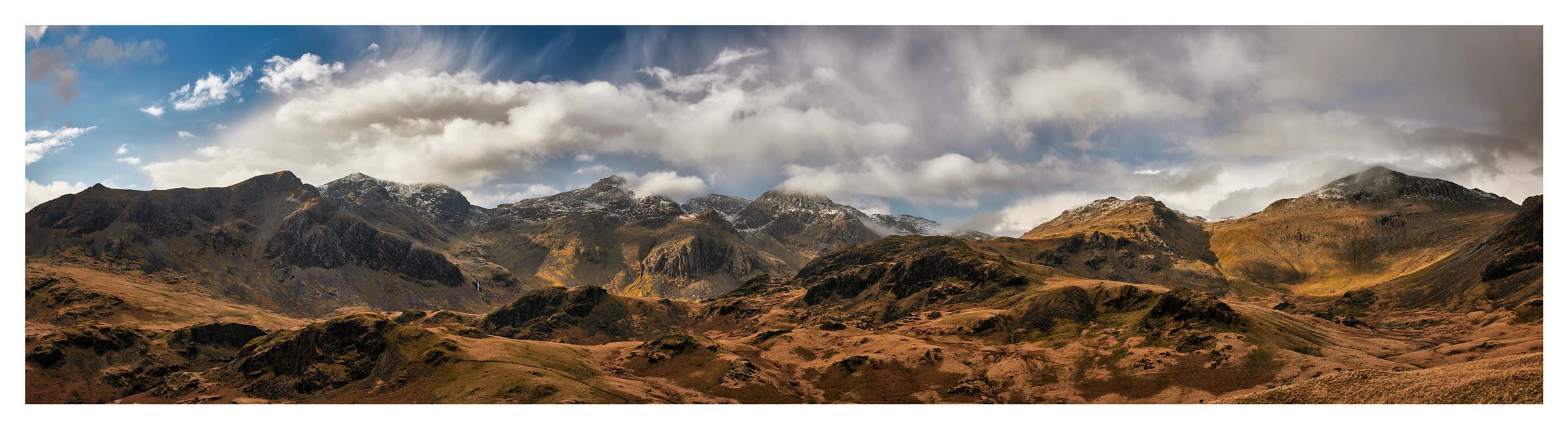 Scafell Mountains from Hardknott - Print