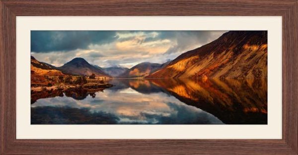 Golden Evening at Wastwater framed print with mount