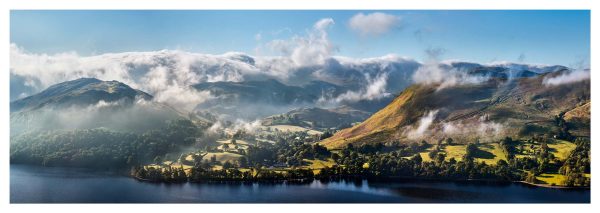 Ullswater Clouds Panorama Glossy Print