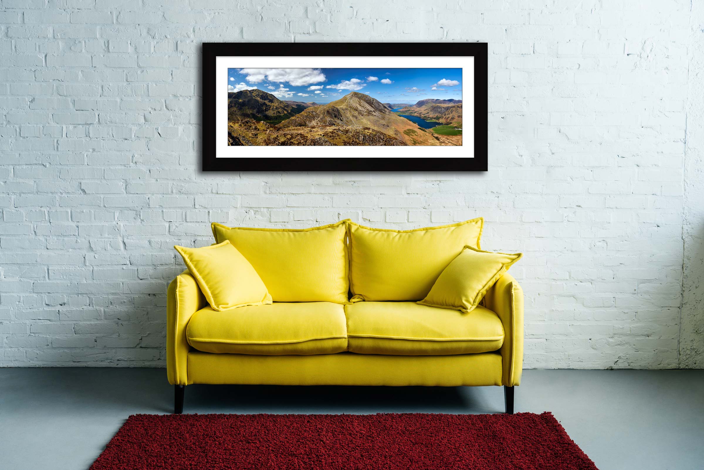 Pillar High Crag Buttermere framed print with mount on Wall
