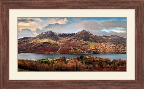 High Stile High Crag in Autumn framed print with Mount
