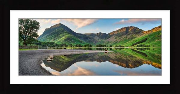 Buttermere Lounging Cow framed print with Mount
