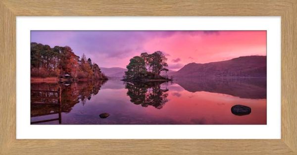 Derwent Water Sunrise framed print with Mount