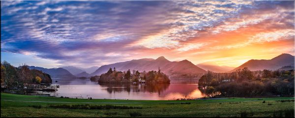 Derwent Water Autumn Sunset - Canvas