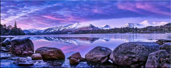 Purple Skies Over Derwent Water - Canvas