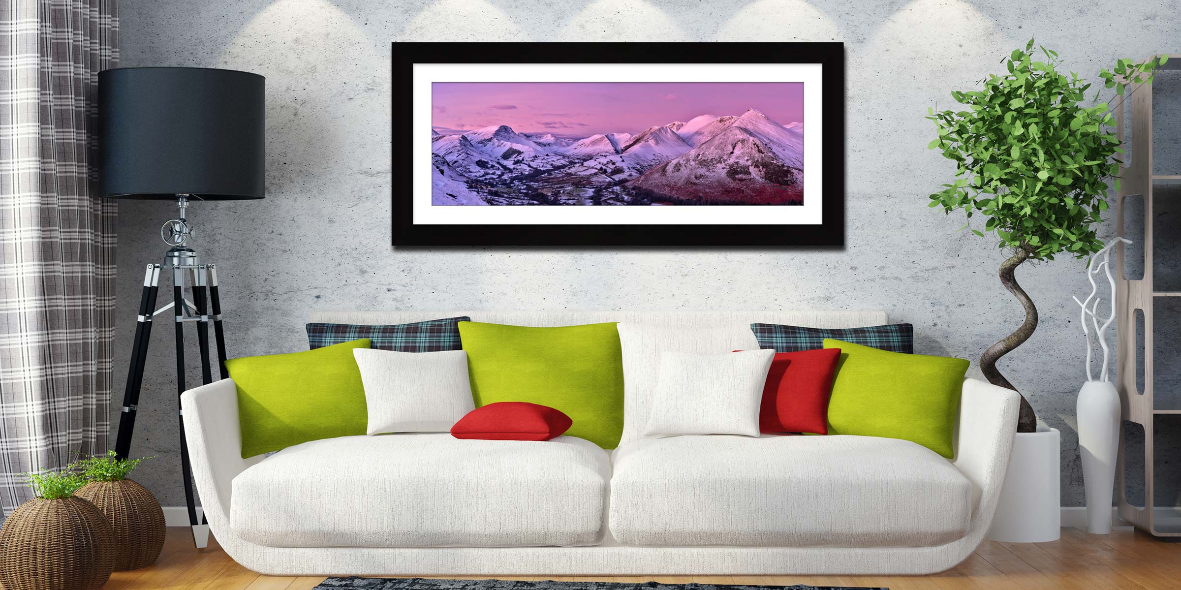 Newlands in the Pink framed print with mount on Wall