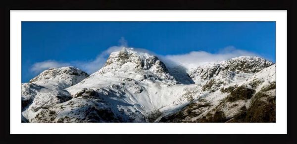 Wintery Langdale Pikes and Pavey Ark - Framed