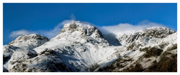 Wintery Langdale Pikes and Pavey Ark - Glossy Print