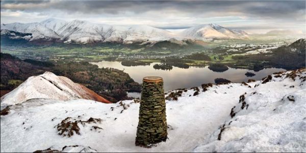 Winter Morning at Cat Bells Cairn - Canvas